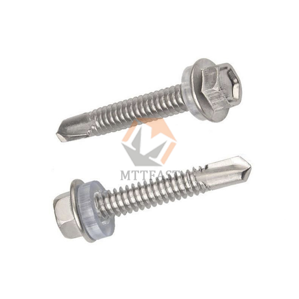 Stainless Steel Self Drilling Screws with Bonded EPDM Rubber Washer