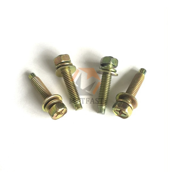 Cross Recessed Hex Head Bolt with Washer Assembling