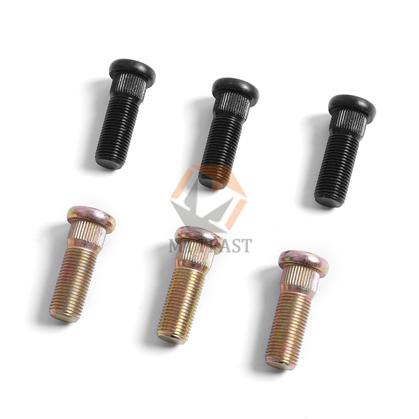 Black Oxide Zinc Coating Auto Tyre Bolt with Neck Knurled